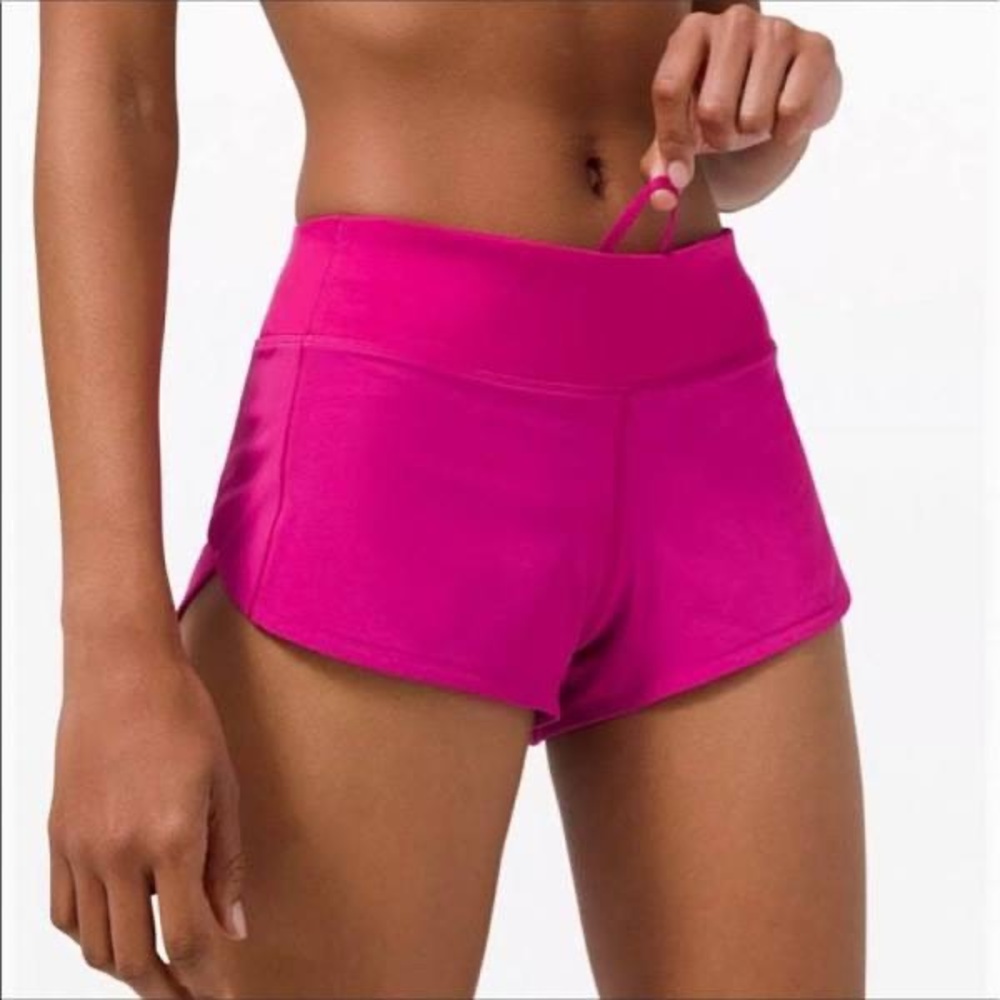 Lululemon Speed Up Shorts- pink. Sold out LuLu- low rise Pink